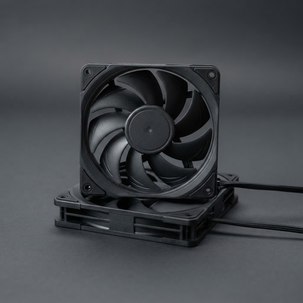 Pair of matte black 120mm case fans